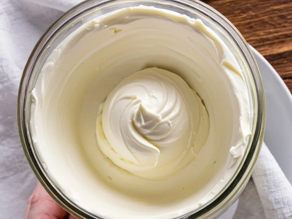 A jar of Philadelphia cream cheese frosting, ready for baking creations