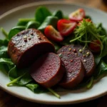 A plate with both Scottish and Irish black pudding slices, highlighting their textural differences